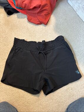 Women’s Black Athletic Drawstring Shorts